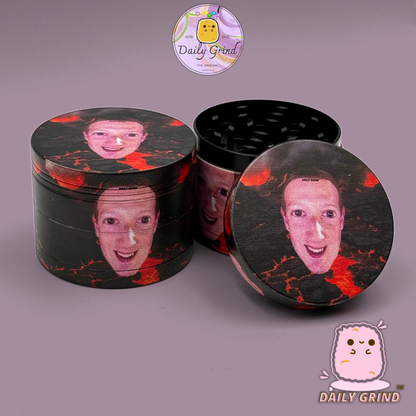 Motif Trippy coloré ondulé liquide Hallucination 50mm 4 pièces haute qualité personnalisé métal herbe broyeur cadeau 