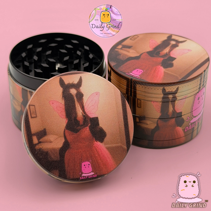 Princess Pony - 50mm Custom 4-Piece Metal Tobacco Herb Grinder - Christmas Gift