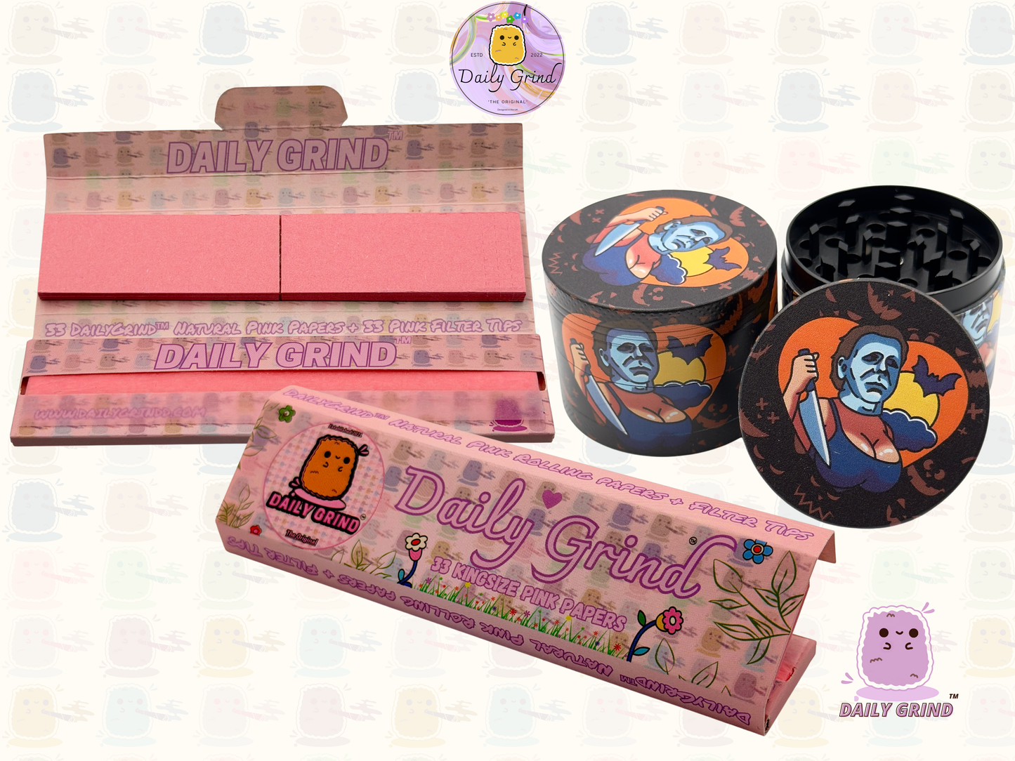 Motif Trippy coloré ondulé liquide Hallucination 50mm 4 pièces haute qualité personnalisé métal herbe broyeur cadeau 