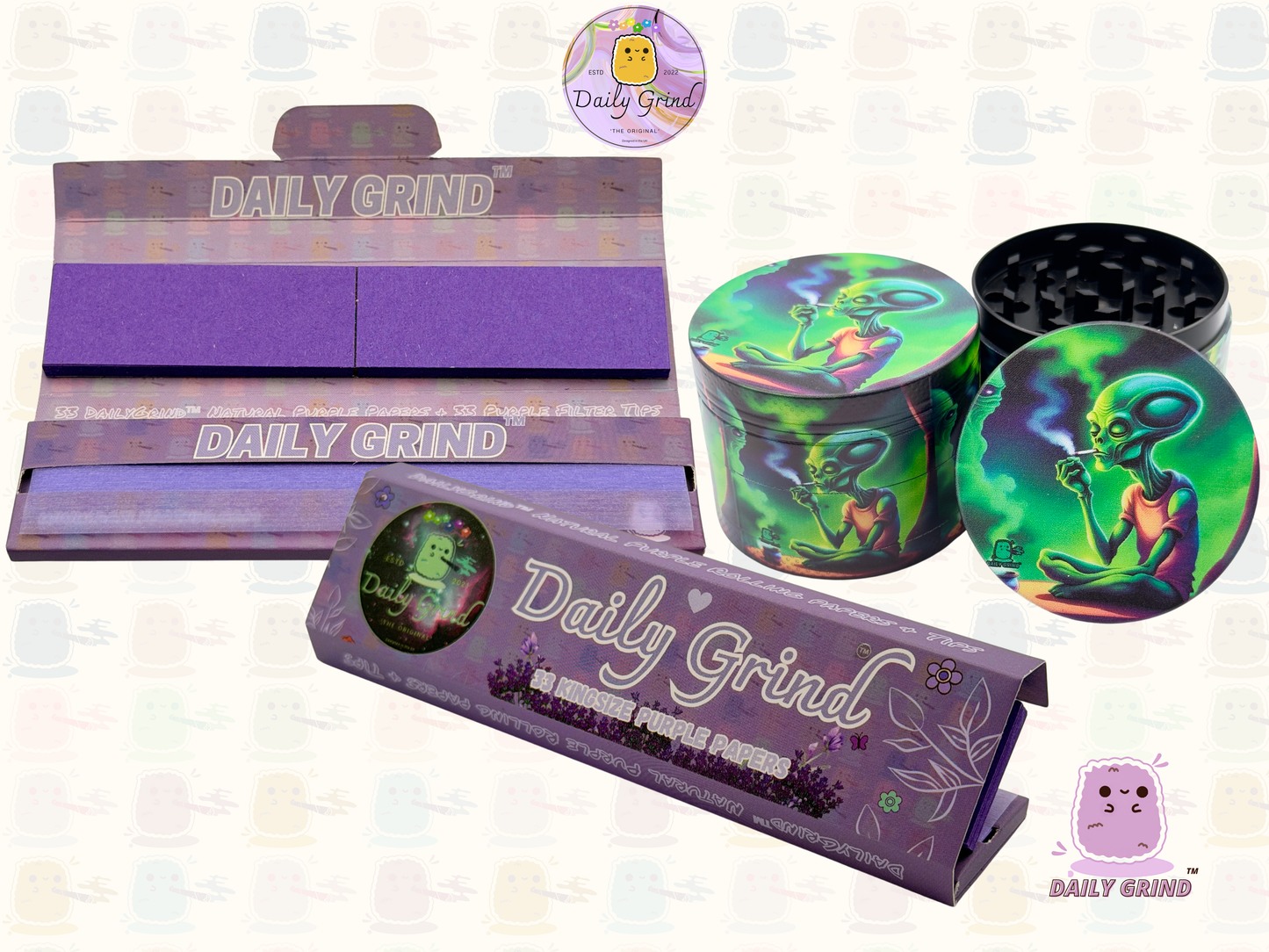 Motif Trippy coloré ondulé liquide Hallucination 50mm 4 pièces haute qualité personnalisé métal herbe broyeur cadeau 