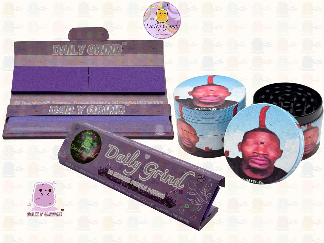 One Eyed Dude Funny - 50mm Premium 4-Piece Custom Metal Tobacco Herb Grinder Gift Idea