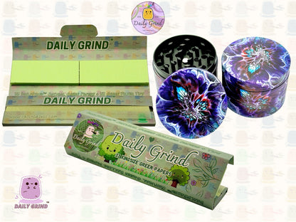 Oil Spill Web Slime Grunge - 50mm 4-Piece High Quality Metal Tobacco Herb Grinder Gift Idea