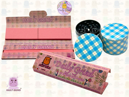 Blue Gingham Tartan Check Cute Cottage Pattern 50mm 4 Pièces Haute Qualité Personnalisé Métal Herb Grinder Cadeau 
