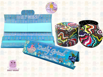 Motif Trippy coloré ondulé liquide Hallucination 50mm 4 pièces haute qualité personnalisé métal herbe broyeur cadeau 
