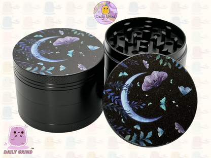 Papillons et mites Night Sky Moon - 50mm 4 pièces de haute qualité personnalisé broyeur d’herbes en métal cadeau 