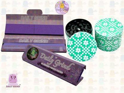 Green Flower Monogram Vintage - 50mm 4-Piece High Quality Custom Metal Tobacco Herb Grinder Gift Idea