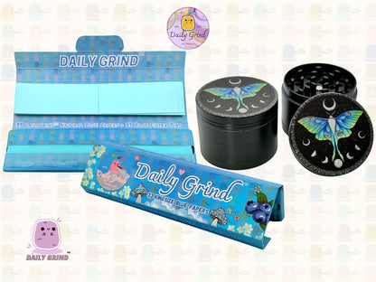 Beau papillon + cycles de lune lunaire Beau papillon nature spirituelle - 50mm 4 pièces de haute qualité personnalisé métal herbe broyeur cadeau 