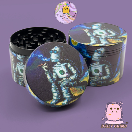 Motif Trippy coloré ondulé liquide Hallucination 50mm 4 pièces haute qualité personnalisé métal herbe broyeur cadeau 