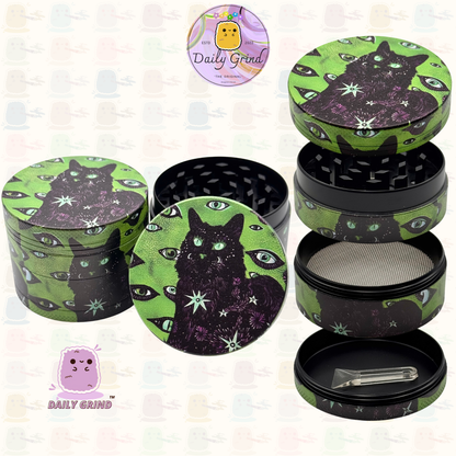 Mignon œil de cristal coloré Trippy 50mm 4 pièces de haute qualité personnalisé broyeur d'herbes en métal cadeau 