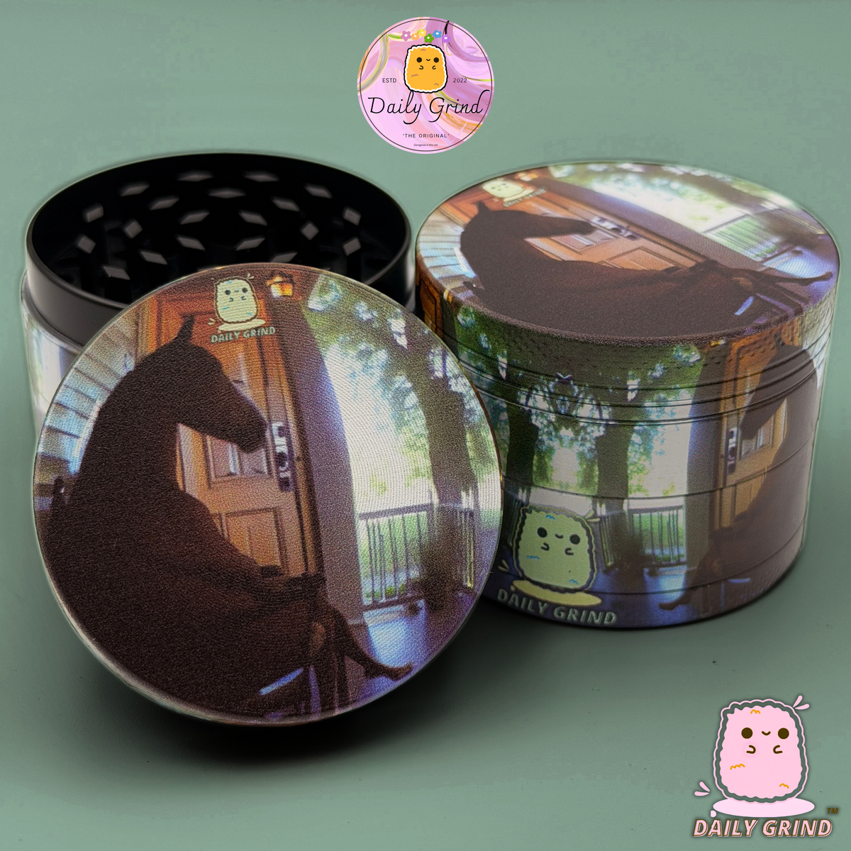 Mignon œil de cristal coloré Trippy 50mm 4 pièces de haute qualité personnalisé broyeur d'herbes en métal cadeau 