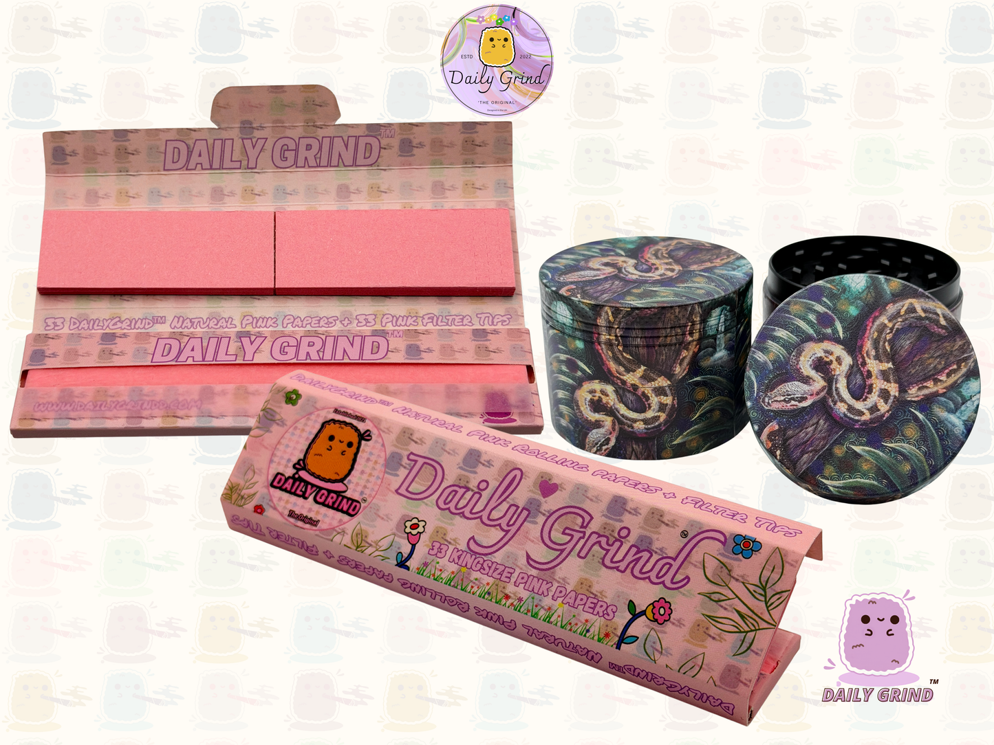 Jungle Snake Burmese Python - 50mm Premium 4-Piece Custom Metal Tobacco Herb Grinder Gift Idea