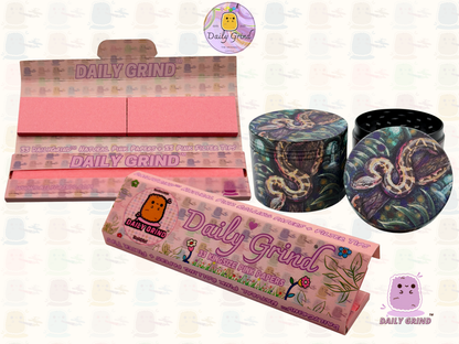 Jungle Snake Burmese Python - 50mm Premium 4-Piece Custom Metal Tobacco Herb Grinder Gift Idea