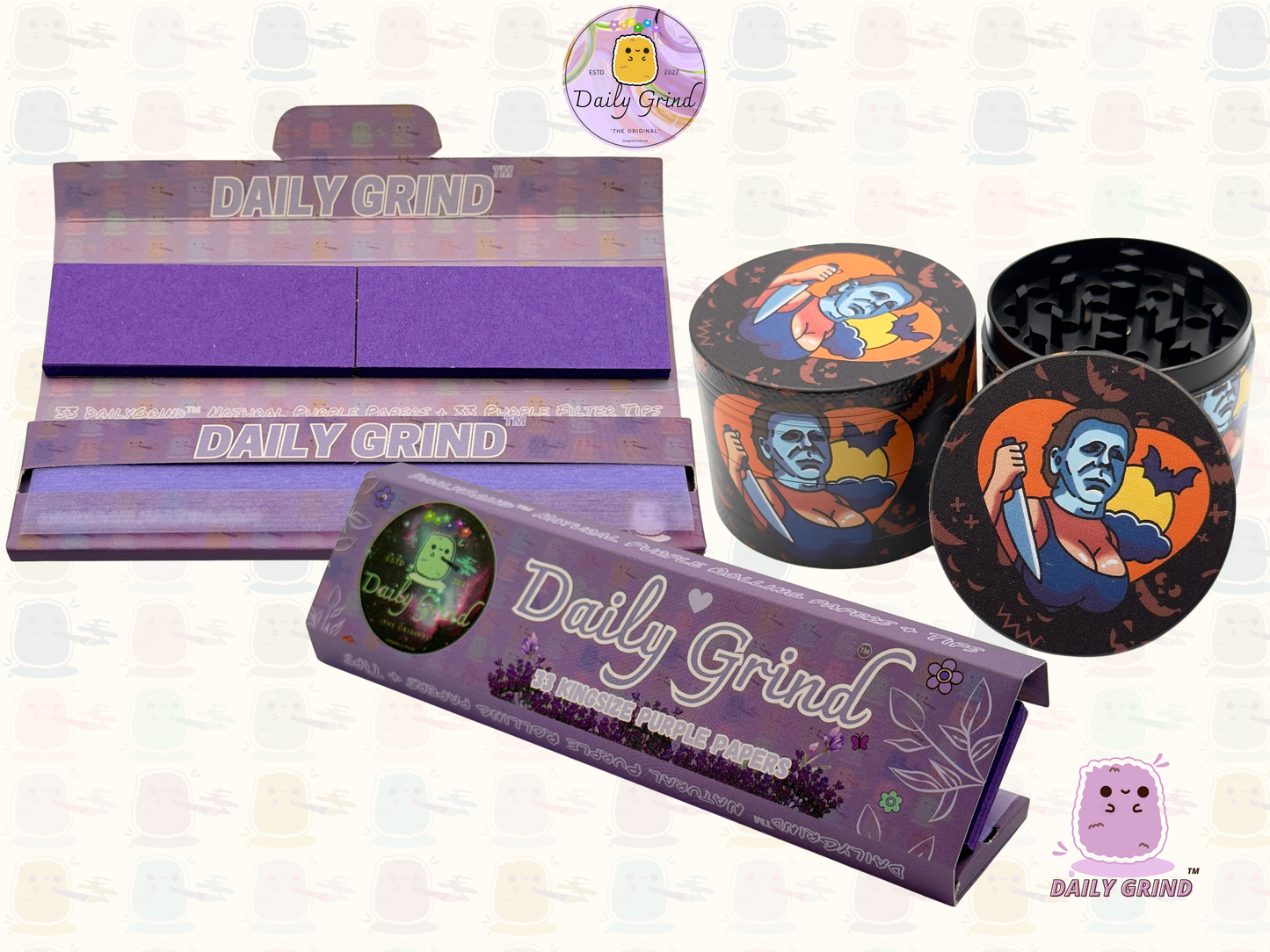 Motif Trippy coloré ondulé liquide Hallucination 50mm 4 pièces haute qualité personnalisé métal herbe broyeur cadeau 
