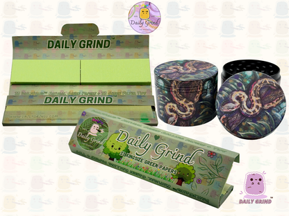 Jungle Snake Burmese Python - 50mm Premium 4-Piece Custom Metal Tobacco Herb Grinder Gift Idea