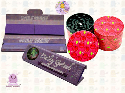 Red Apple Juicy Fruit Candy  - 50mm 4-Piece High Quality Custom Metal Tobacco Herb Grinder Gift Idea