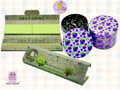 Purple Grape Fruit Candy Juicy - 50mm 4-Piece High Quality Metal Tobacco Herb Grinder Gift Idea