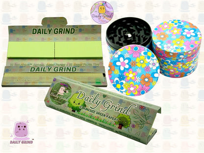 60's 70's Flower Floral Cute Pattern Beau design coloré - 50mm 4 pièces de haute qualité personnalisé métal herbe broyeur filles cadeau 