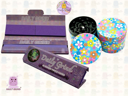 60's 70's Flower Floral Cute Pattern Beau design coloré - 50mm 4 pièces de haute qualité personnalisé métal herbe broyeur filles cadeau 