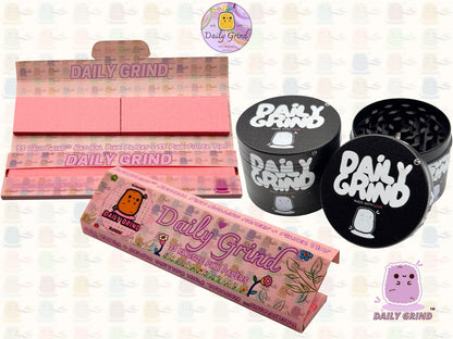 Black Made with Love Daily Grind - 50mm Premium 4-Piece Custom Metal Tobacco Herb Grinder Cute Gift