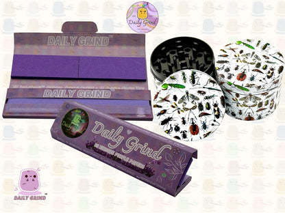Insectes et insectes rampants effrayants style graphique vintage - 50 mm 4 pièces de haute qualité personnalisé broyeur d'herbes en métal cadeau 