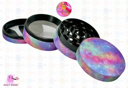 Colourful Milky Way Cute Galaxy 50mm 4-Piece High Quality Custom Metal Kitchen Herb Grinder Gift Idea