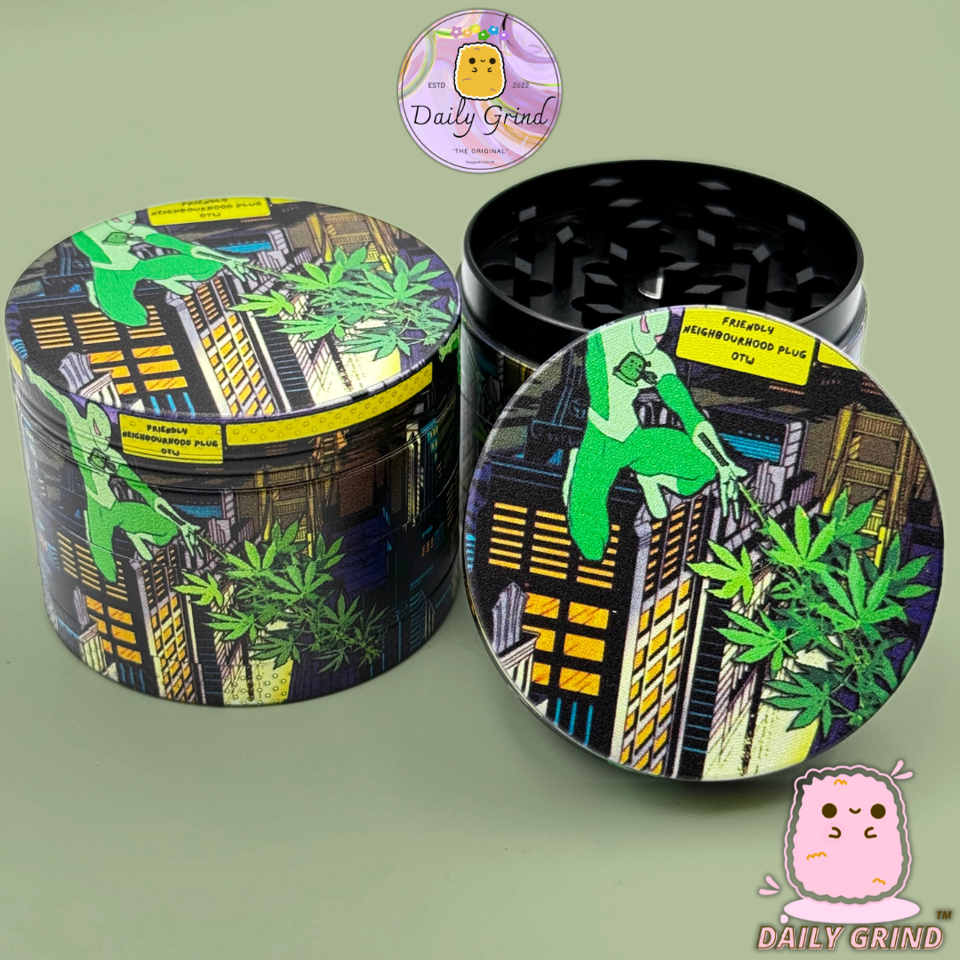 Motif Trippy coloré ondulé liquide Hallucination 50mm 4 pièces haute qualité personnalisé métal herbe broyeur cadeau 