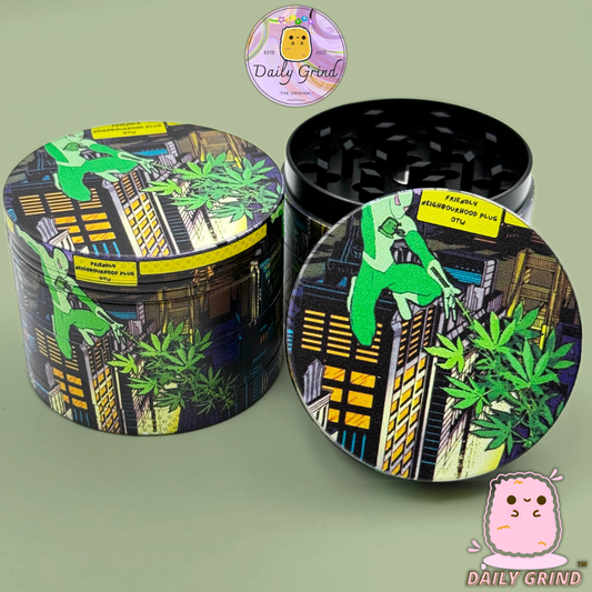 Motif Trippy coloré ondulé liquide Hallucination 50mm 4 pièces haute qualité personnalisé métal herbe broyeur cadeau 