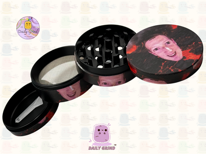 Motif Trippy coloré ondulé liquide Hallucination 50mm 4 pièces haute qualité personnalisé métal herbe broyeur cadeau 