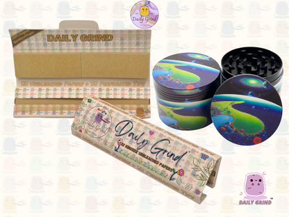 Motif Trippy coloré ondulé liquide Hallucination 50mm 4 pièces haute qualité personnalisé métal herbe broyeur cadeau 