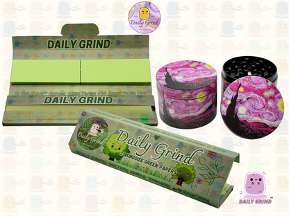 Pink Starry Night Classic Masterpiece Parody - 50mm 4-Piece High Quality Metal Tobacco Herb Grinder Gift Idea