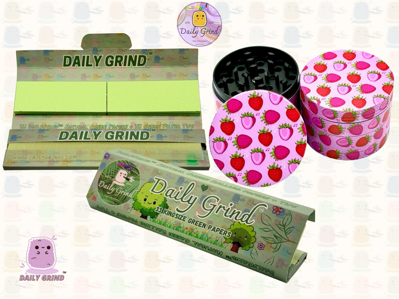 50mm Fruits Bonbons Fraise Mignon Coloré Rose Dessin Animé Juteux Fruits Saveur Conception - 4 parties Haute Qualité Métal Herb Grinder Cadeau 