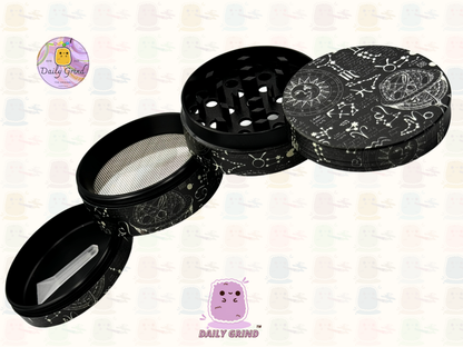 Motif Trippy coloré ondulé liquide Hallucination 50mm 4 pièces haute qualité personnalisé métal herbe broyeur cadeau 