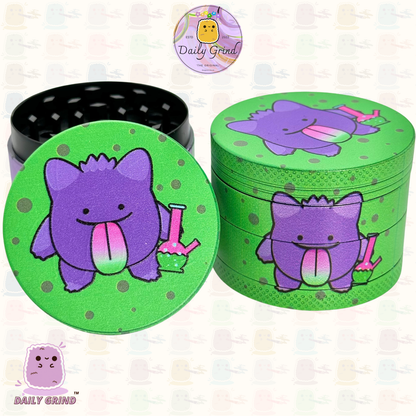 Mignon monstre vert meilleur ami - 50mm 4 pièces de haute qualité personnalisé en métal broyeur d'herbes cadeau 