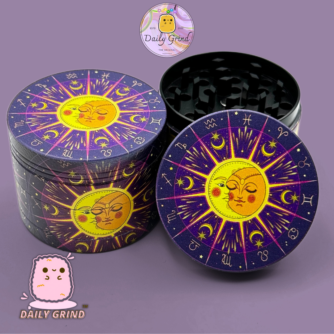 Motif Trippy coloré ondulé liquide Hallucination 50mm 4 pièces haute qualité personnalisé métal herbe broyeur cadeau 