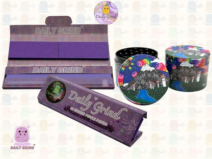 Mount Fuji Cute Anime Cartoon Kawaii - 50mm 4-Piece High Quality Custom Metal Tobacco Herb Grinder Gift Idea