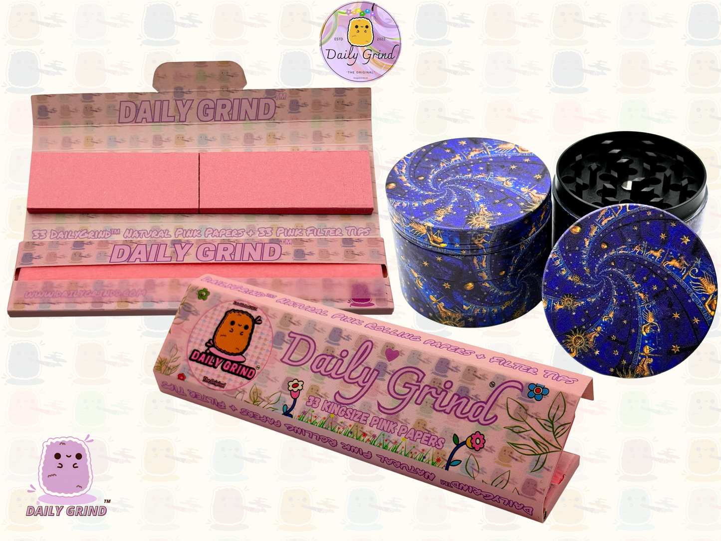 Motif Trippy coloré ondulé liquide Hallucination 50mm 4 pièces haute qualité personnalisé métal herbe broyeur cadeau 