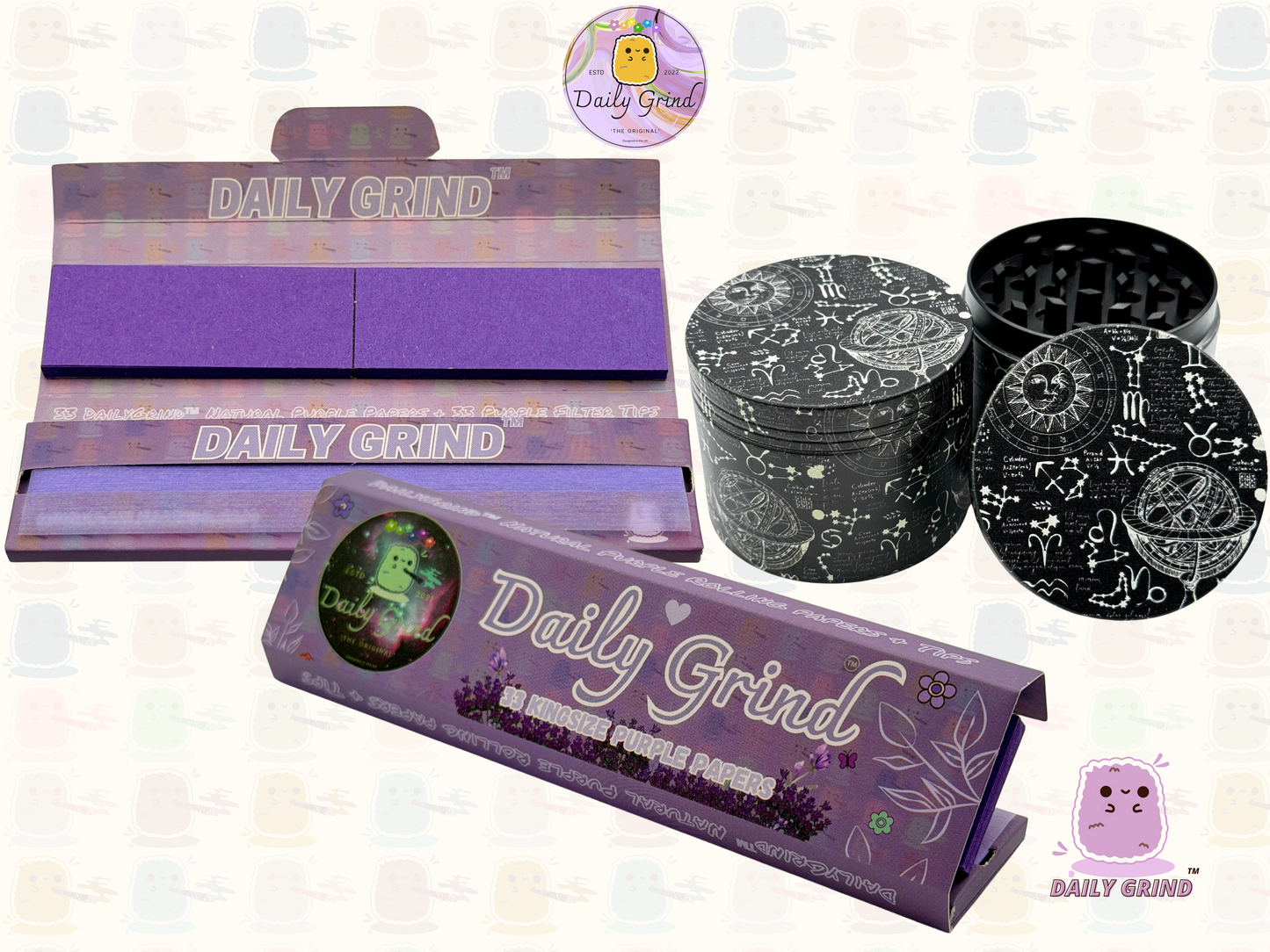 Motif Trippy coloré ondulé liquide Hallucination 50mm 4 pièces haute qualité personnalisé métal herbe broyeur cadeau 