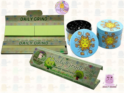 50mm Mignon Soleil et Fleur Joyeux Tournesol Énergie Calme - 4 parties Broyeur d'herbes en métal de haute qualité Cadeau 