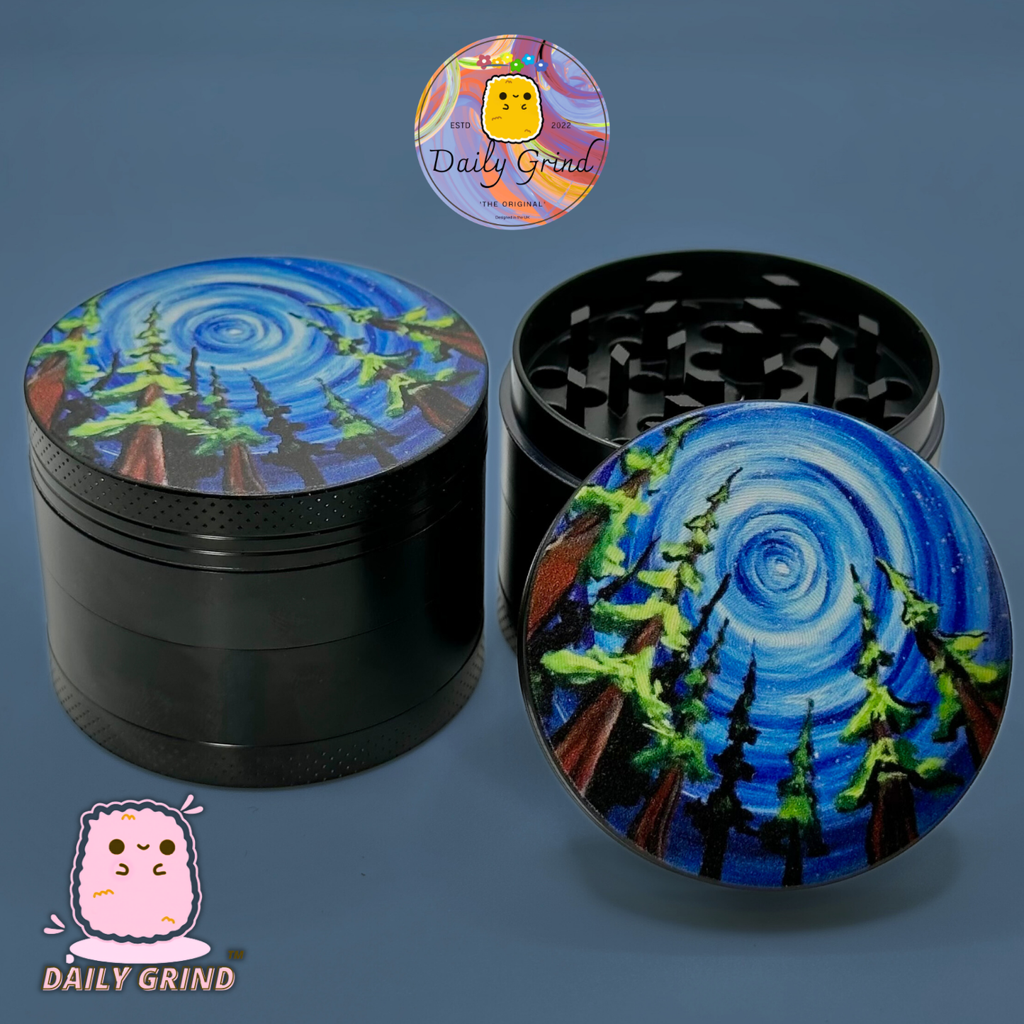 Portal In The Woods Vision - 50mm 4-Piece High Quality Custom Metal Tobacco Herb Grinder Gift Idea