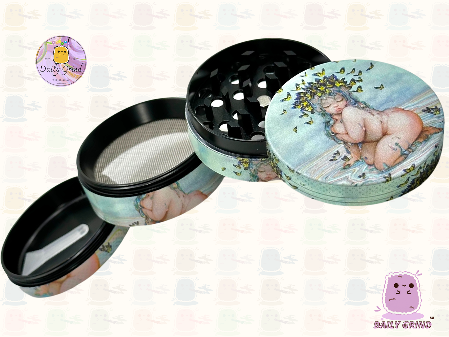 Thicc Butterfly Fairy Witch Cute Design - 50mm 4 pièces de haute qualité personnalisé broyeur d'herbes en métal cadeau 