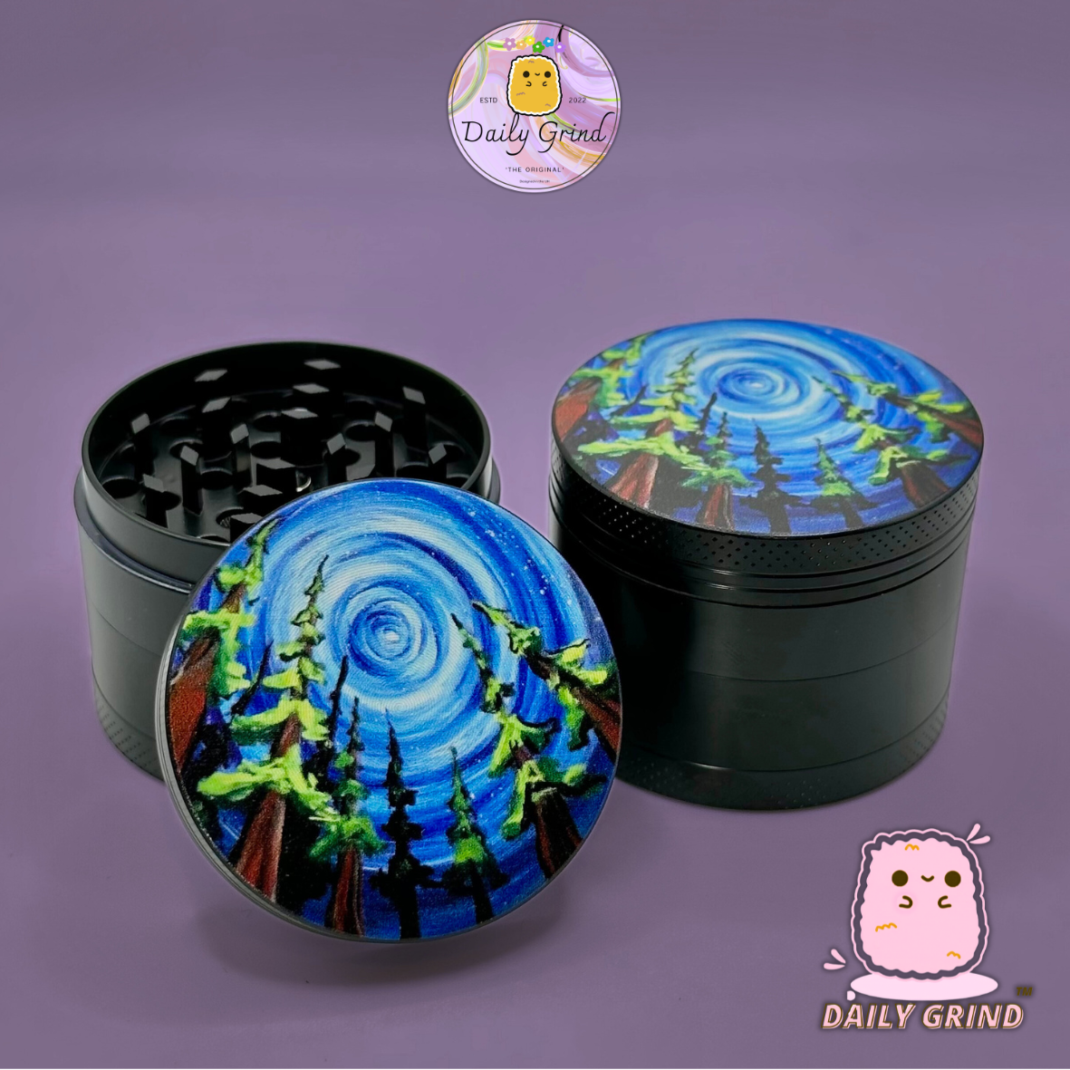 Portal In The Woods Vision - 50mm 4-Piece High Quality Custom Metal Tobacco Herb Grinder Gift Idea