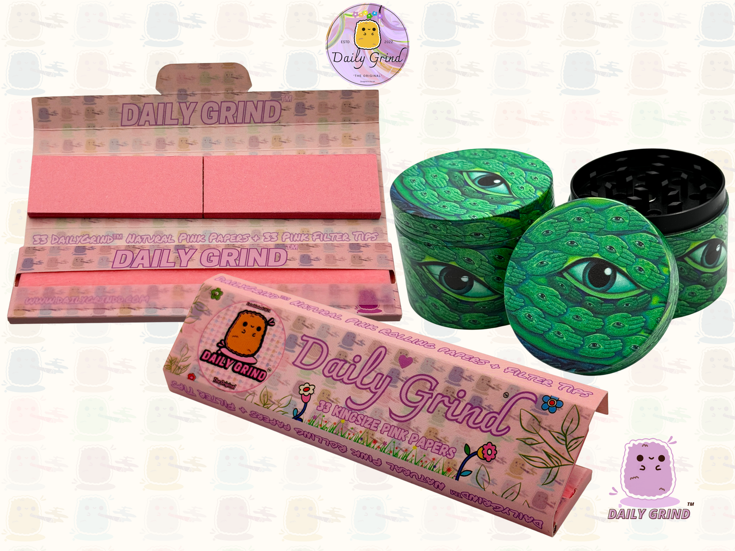 Motif Trippy coloré ondulé liquide Hallucination 50mm 4 pièces haute qualité personnalisé métal herbe broyeur cadeau 