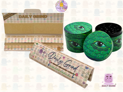 Motif Trippy coloré ondulé liquide Hallucination 50mm 4 pièces haute qualité personnalisé métal herbe broyeur cadeau 