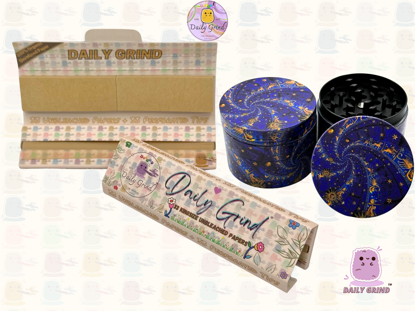Motif Trippy coloré ondulé liquide Hallucination 50mm 4 pièces haute qualité personnalisé métal herbe broyeur cadeau 