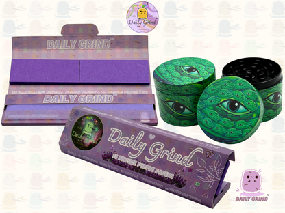 Motif Trippy coloré ondulé liquide Hallucination 50mm 4 pièces haute qualité personnalisé métal herbe broyeur cadeau 