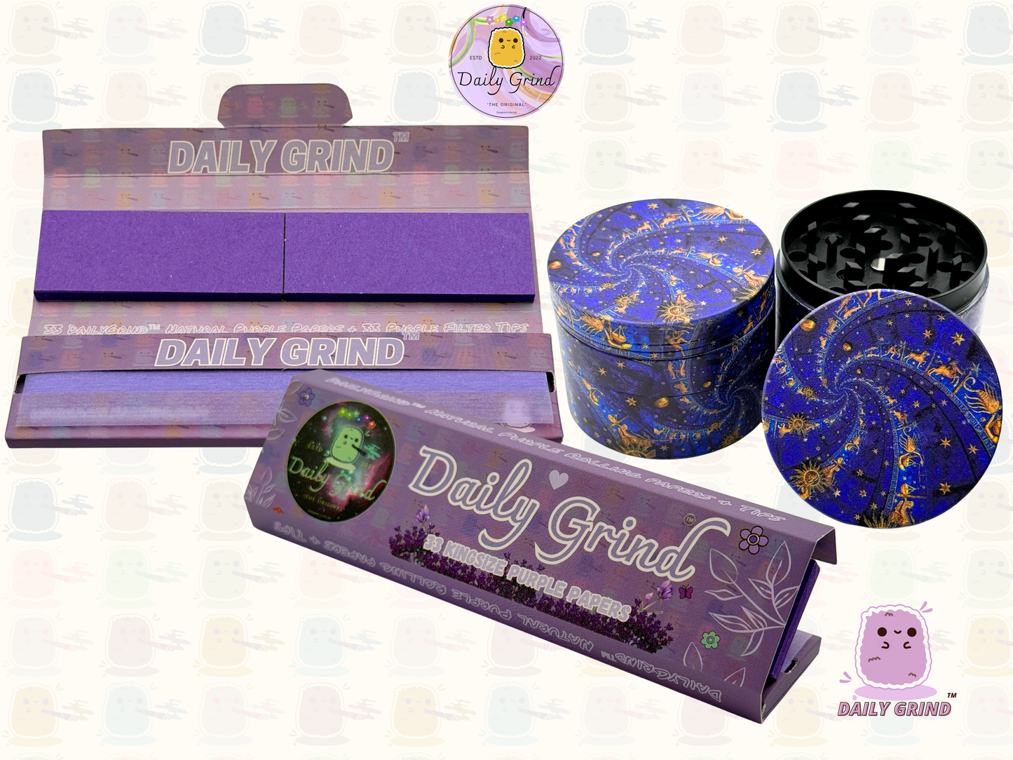 Motif Trippy coloré ondulé liquide Hallucination 50mm 4 pièces haute qualité personnalisé métal herbe broyeur cadeau 