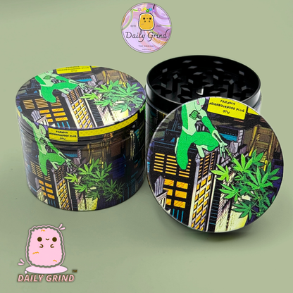 Motif Trippy coloré ondulé liquide Hallucination 50mm 4 pièces haute qualité personnalisé métal herbe broyeur cadeau 