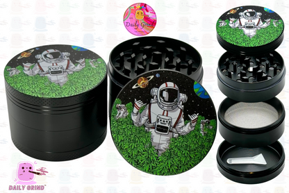 Spaceman 50mm 4-Piece High Quality Custom Metal Kitchen Herb Grinder Gift Idea