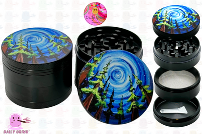 Portal In The Woods Gateway Vision - 50mm 4-Piece High Quality Custom Metal Kitchen Herb Grinder Gift Idea