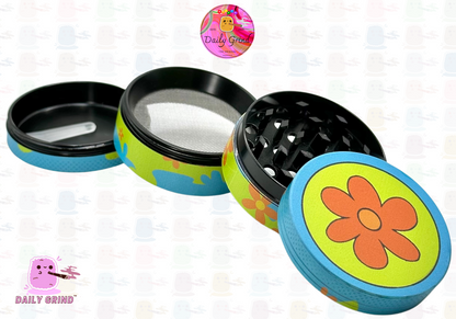 70’s Flower Power 60's Cute Peace Nostalgia - 50mm 4-Piece High Quality Custom Metal Kitchen Herb Grinder Gift Idea